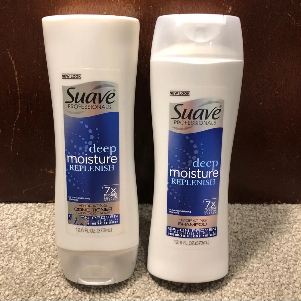 Suave Professionals Deep Moisture Replenish SHAMPOO & CONDITIONER SET, 12.6oz